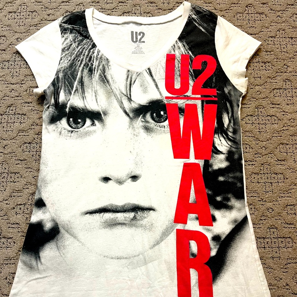 🎸 '16 U2 Band War Album Boy Soft Long Cut Off Shirt Extensive Full Graphic Tee